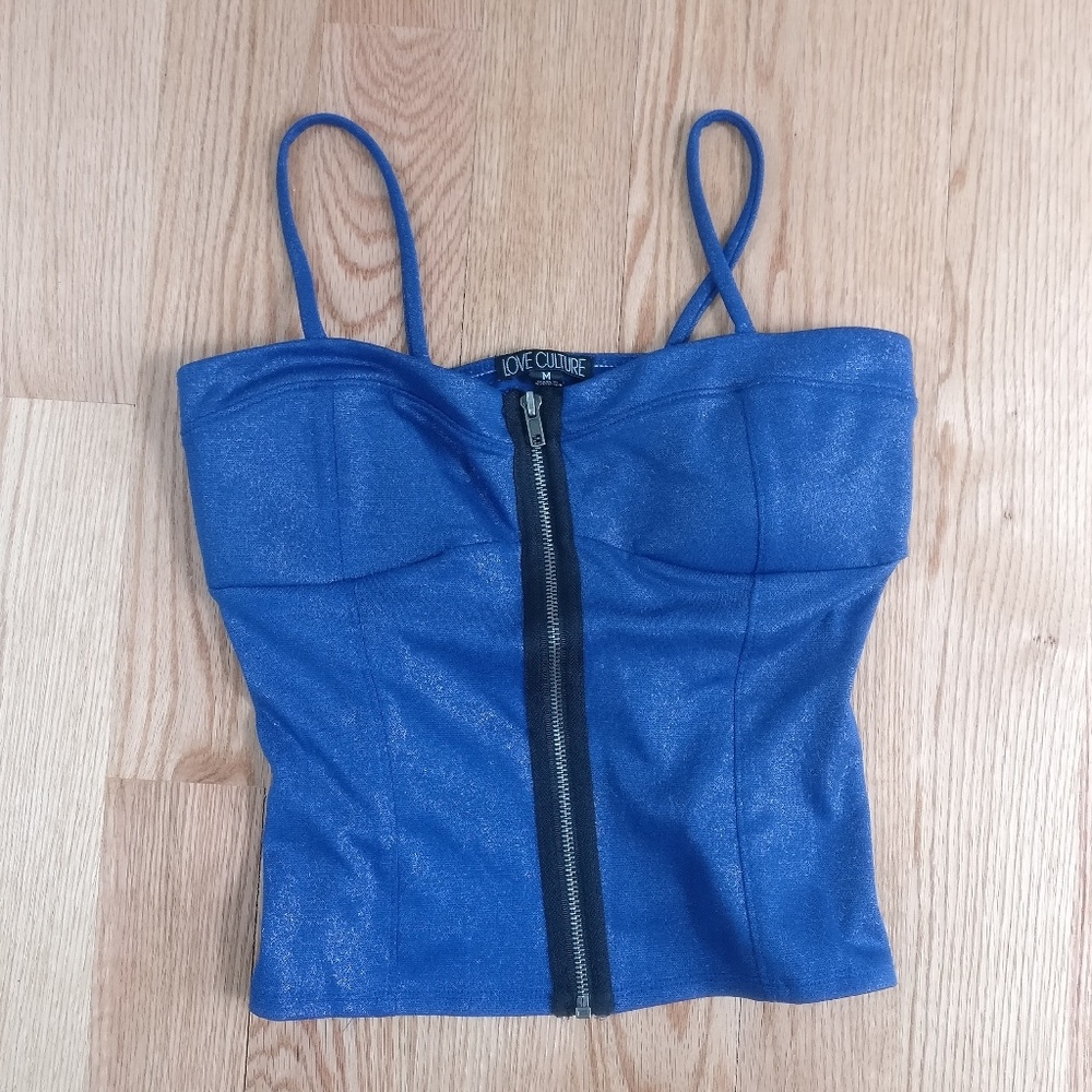 LOVE CULTURE Zipper Bustier - Picture 1 of 2